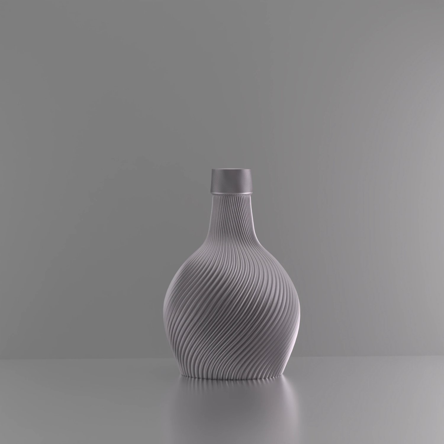 3d-gezellig Anzio - Vaas - Waterdicht - Zilver - Maat 25 cm - Kunststof - Modern - Bloemenvaas - 100% gerecycled PLA (bioplastic)