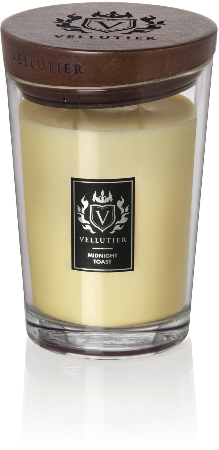 Vellutier Geurkaars Large Midnight Toast - 16 cm / ø 11 cm Geel