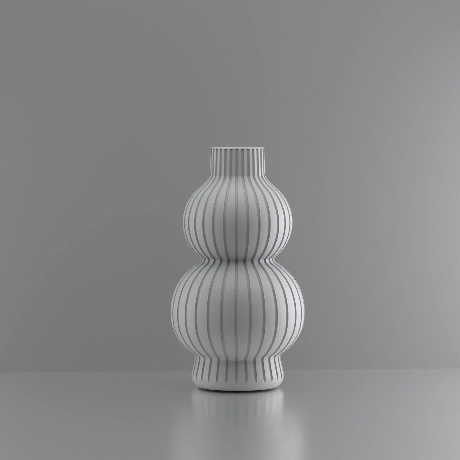 3d-gezellig Julia - Vaas - Waterdicht - Grijs - Maat 25 cm - Kunststof - Modern - Bloemenvaas - 100% gerecycled PLA (bioplastic)