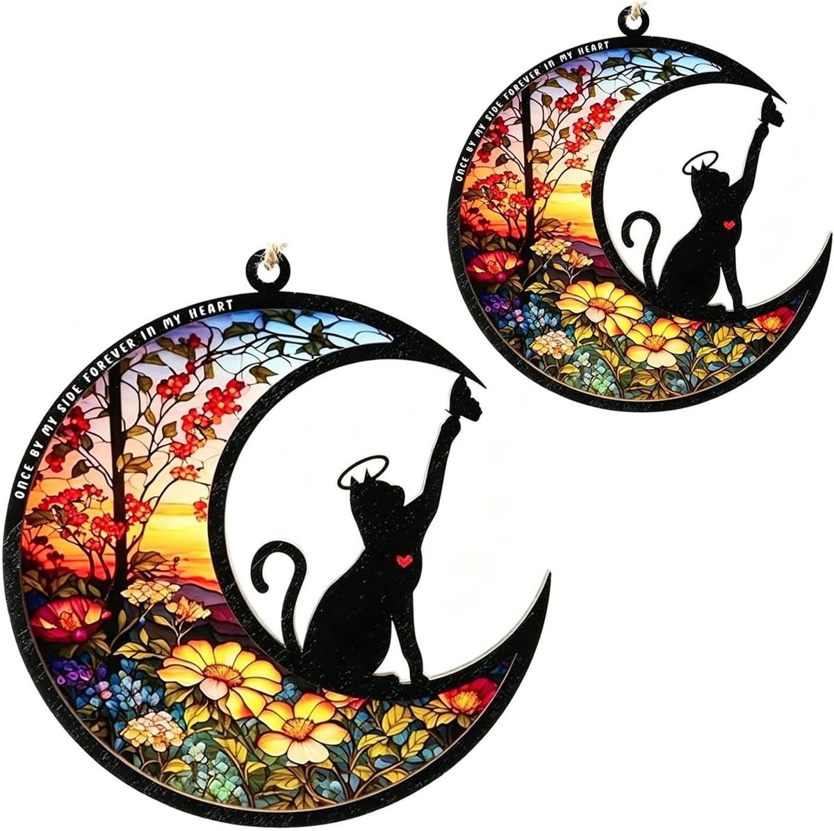 2 Stuks Van Kat Herdenkingsmunt Sieraden, Doorschijnende Opknoping En Zachte Presentatie, Huisdier Gift Geheugen, Raam Decoraties Voor Dierenliefhebbers, Home Decorations.