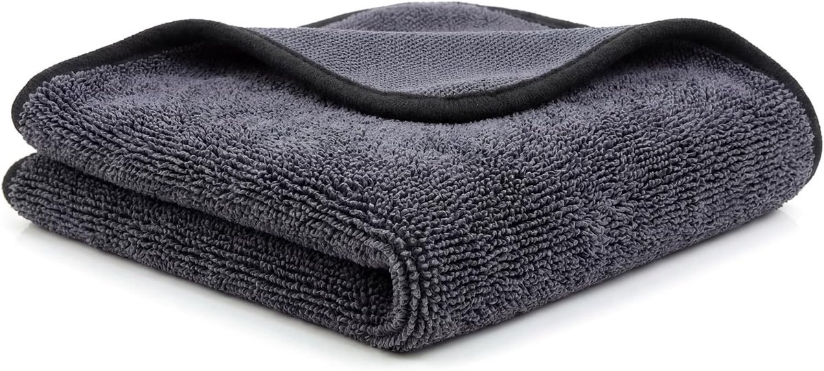 Set van 1 ultra absorberende microvezeldoek, ultrawipes droogdoek, dubbelzijdige reinigings- en droogdoek voor auto, badkamer en huis (60 x 40 cm) (1, grijs, 60 x 40 cm)