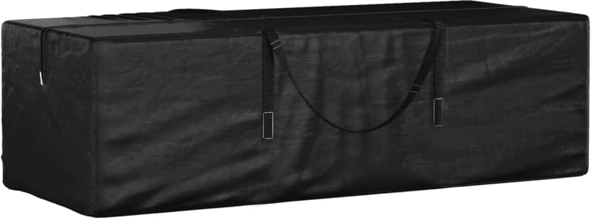 Opbergtas voor kussens, tuin, 135 x 40 x 55 cm, PE, zwart