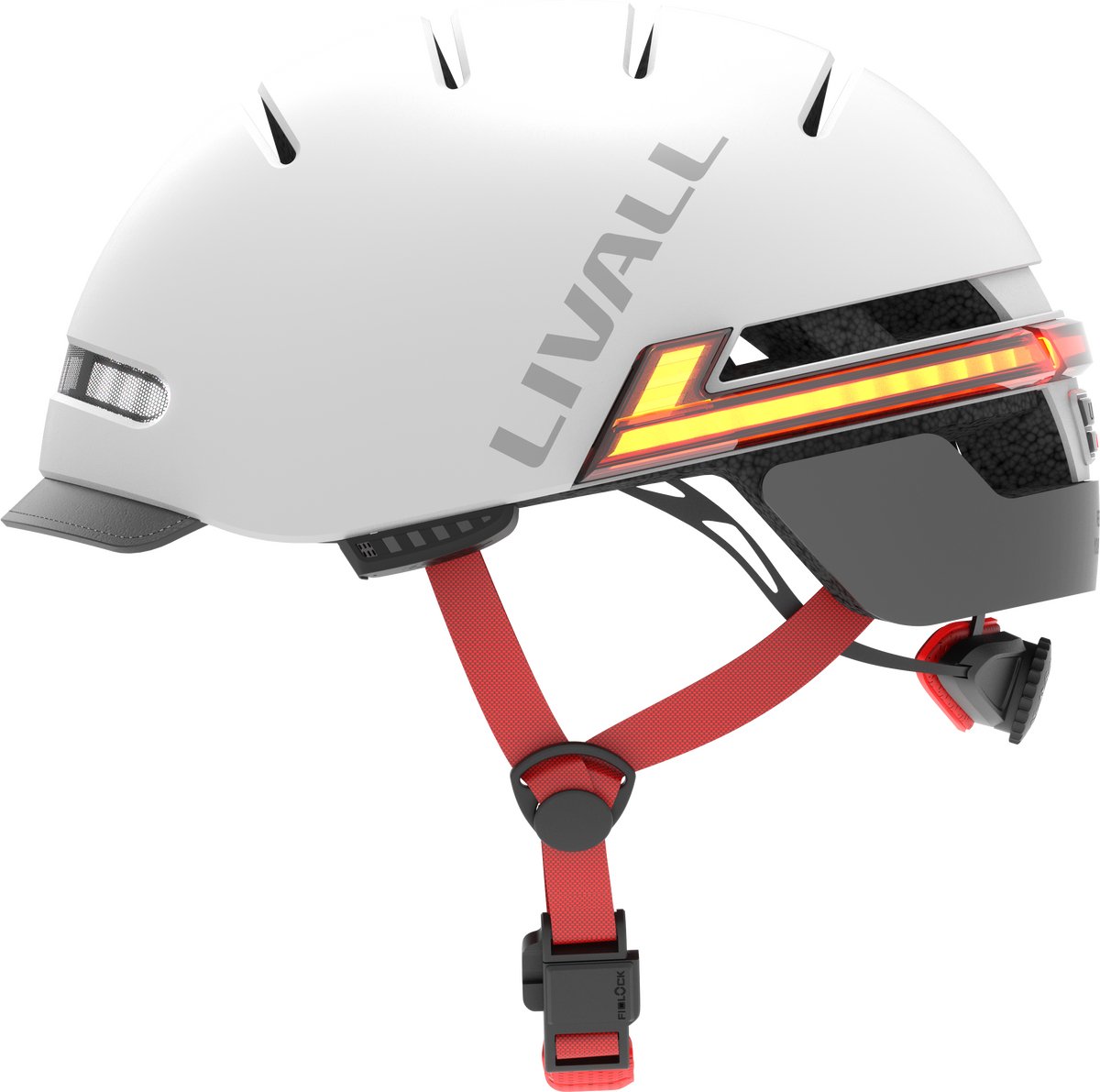 BH51M NSO II Sandstorm Grey L sizeSlimme Bluetooth-fietshelm met luidsprekers en ingebouwde microfoon, CE- en CPSC-gecertificeerd, fietshelm met slimme richtingaanwijzers en valdetectie, fietshelm met vizier voor volwassenen (heren en dames)