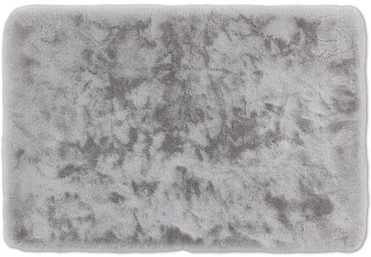 Zachte Badmat voor de Badkamer 40x60 cm - Antislip en Afwasbaar in Zilver