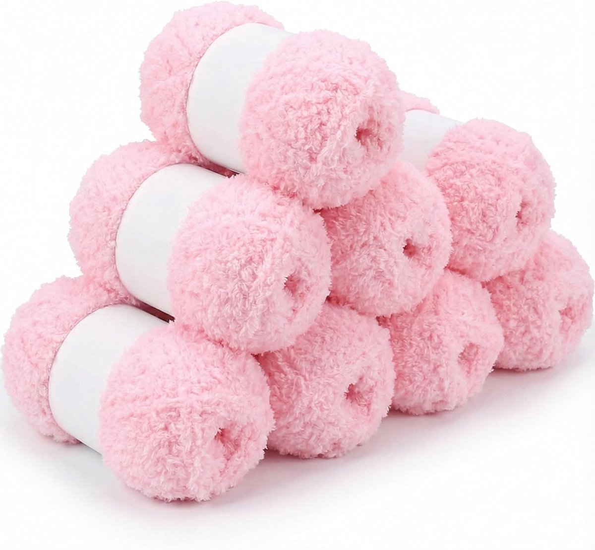 Garen, set van 8 x 50 g, grof garen voor handbreien, dikke pluizige wol, zachte dikke wol voor gehaakte dekens, sjaals, hoeden, speelgoed, doe-het-zelf projecten (8 stuks, medium
