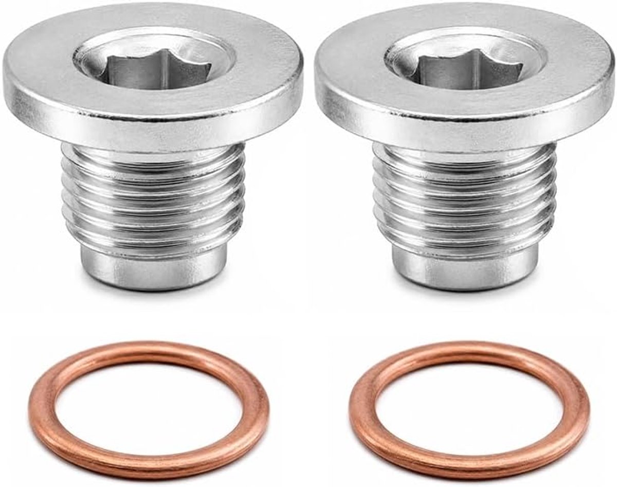 2 stuks motorolie-afvoerstop, oliekapbout met afdichting, vervanging voor 11137585928 11137546274