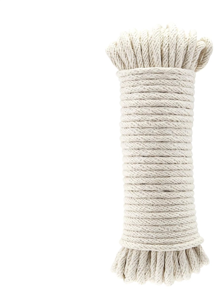 Geweven touw, multifunctioneel, droogtouw – 4mm x 15m, wit