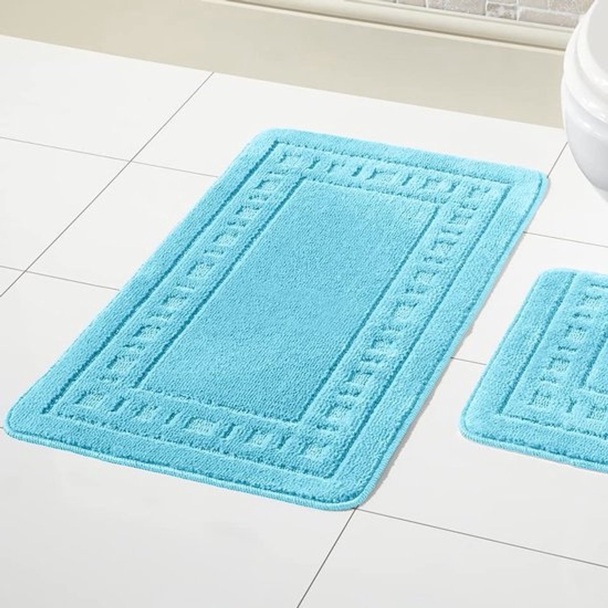 Antislip Badmat en Vloermat Set - 50 x 80 cm en 50 x 50 cm - Duurzaam en Machinewasbaar