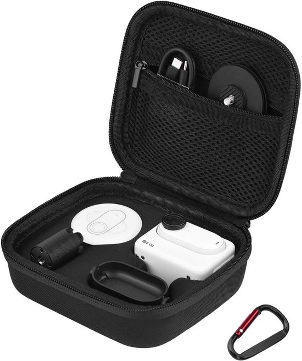 Draagbare Beschermhoes voor Insta 360 3S/3 Accessoires - Stevige Hardcase voor Vloggen en Fotografie, Zwart