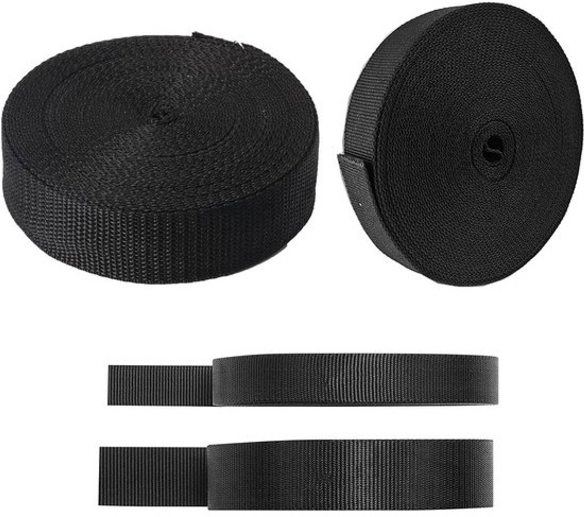 Zware nylonband - 2 rollen van 10 meter - Diverse breedtes - voor doe-het-zelfbagageriemen, dierhalsbanden en tassen