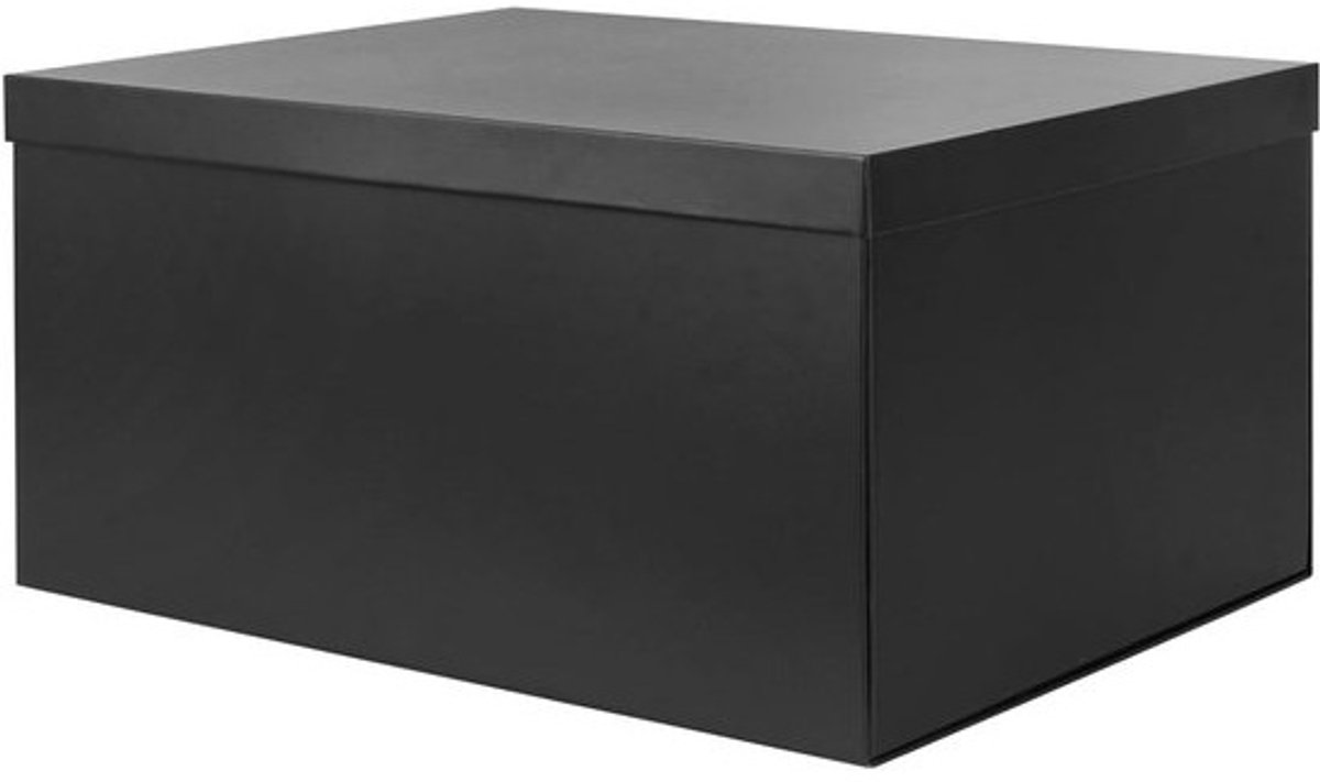 Grote opbergdoos met deksel - 38 x 28 x 19 cm - kartonnen opbergbox voor thuis, slaapkamer, woonkamer en kantoor