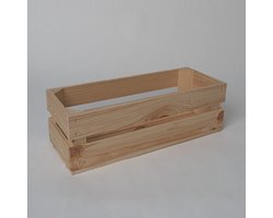 3x nieuwe houten kist - 50 x 20 x 16 cm - fruitkisten, opslagbox - set van 3