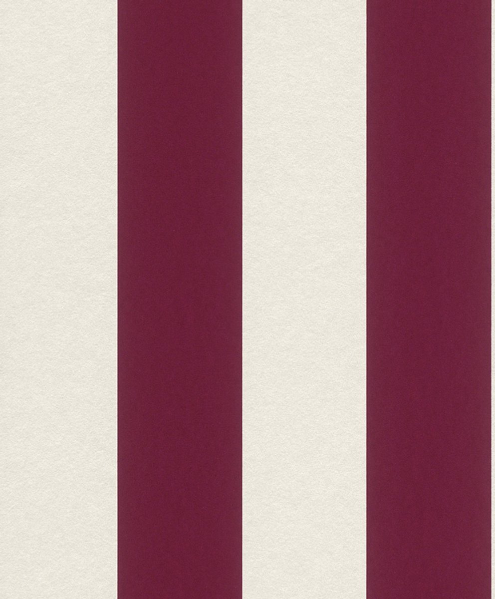 Rood Strepen behang veloers effect 221410
