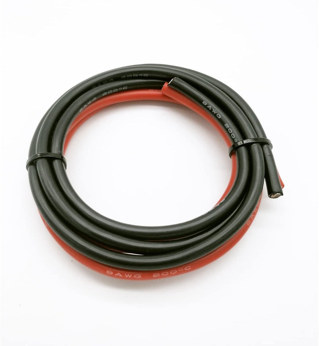 Elektriciteitsdraad - Zwart - 8AWG - Siliconen Kabel met Vertind Koperdraad - Voor Elektrische Toepassingen