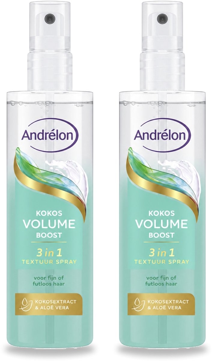 2 x Andrélon – Textuur Spray 3-in-1 – Kokos Volume Boost – 150 ml - Voordeelverpakking - 2 stuks