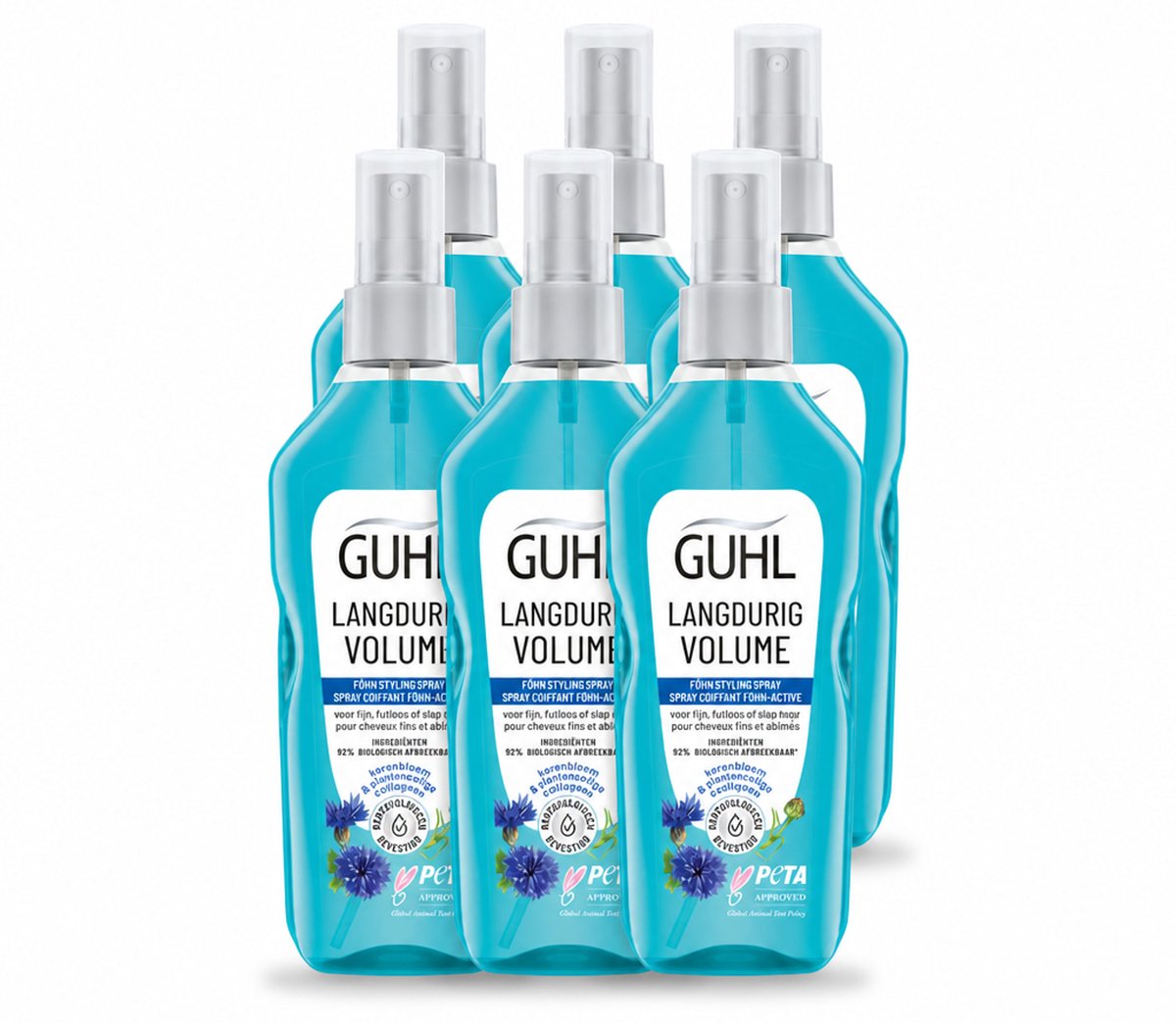 6 x Guhl - Styling Spray - Föhn Active - 125 ml - Voordeelverpakking - 6 stuks
