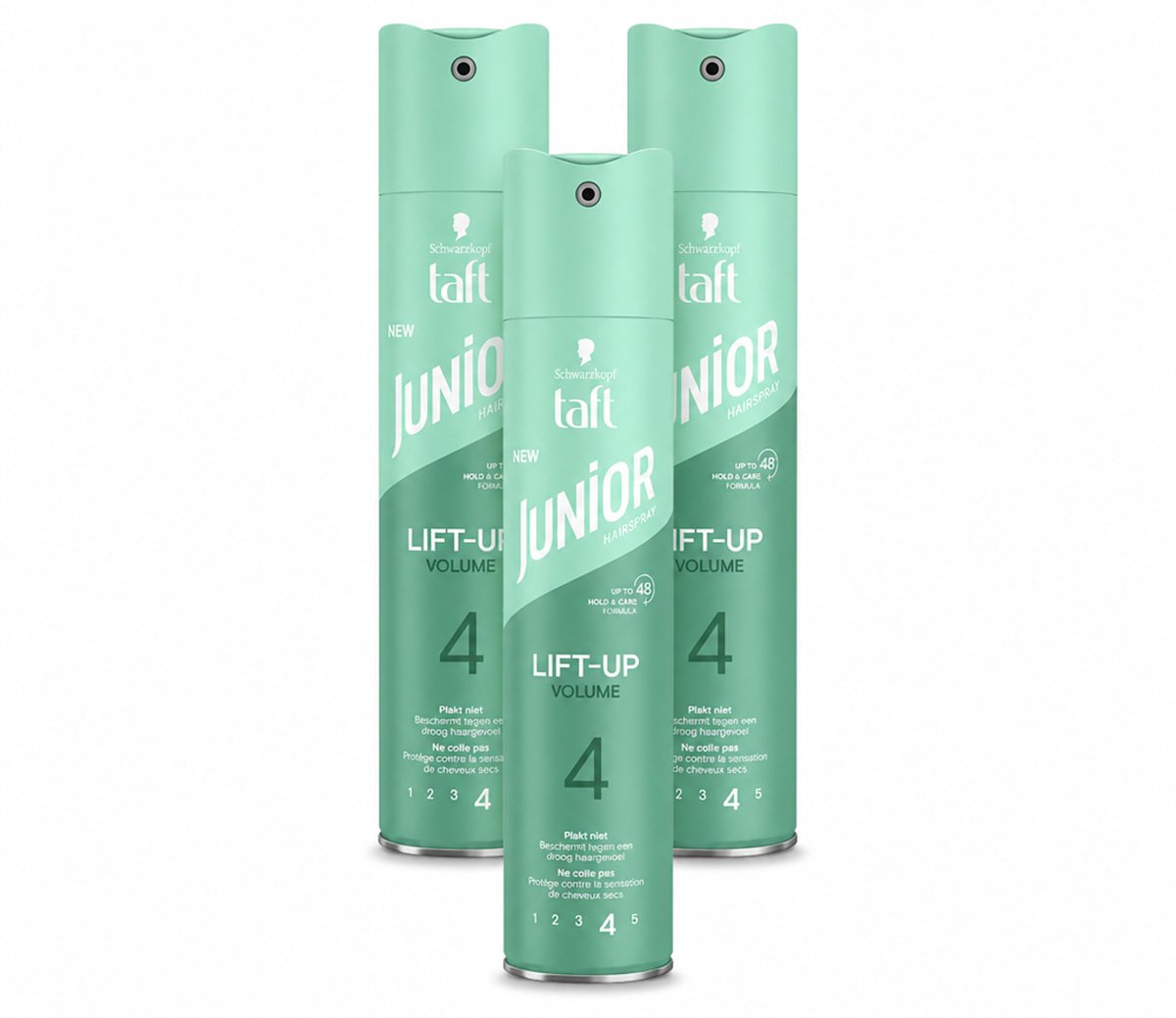 3 x Taft - Lift-Up Volume 4 - Haarspray - Extra volume voor kids - 250 ml - Voordeelverpakking - 3 stuks