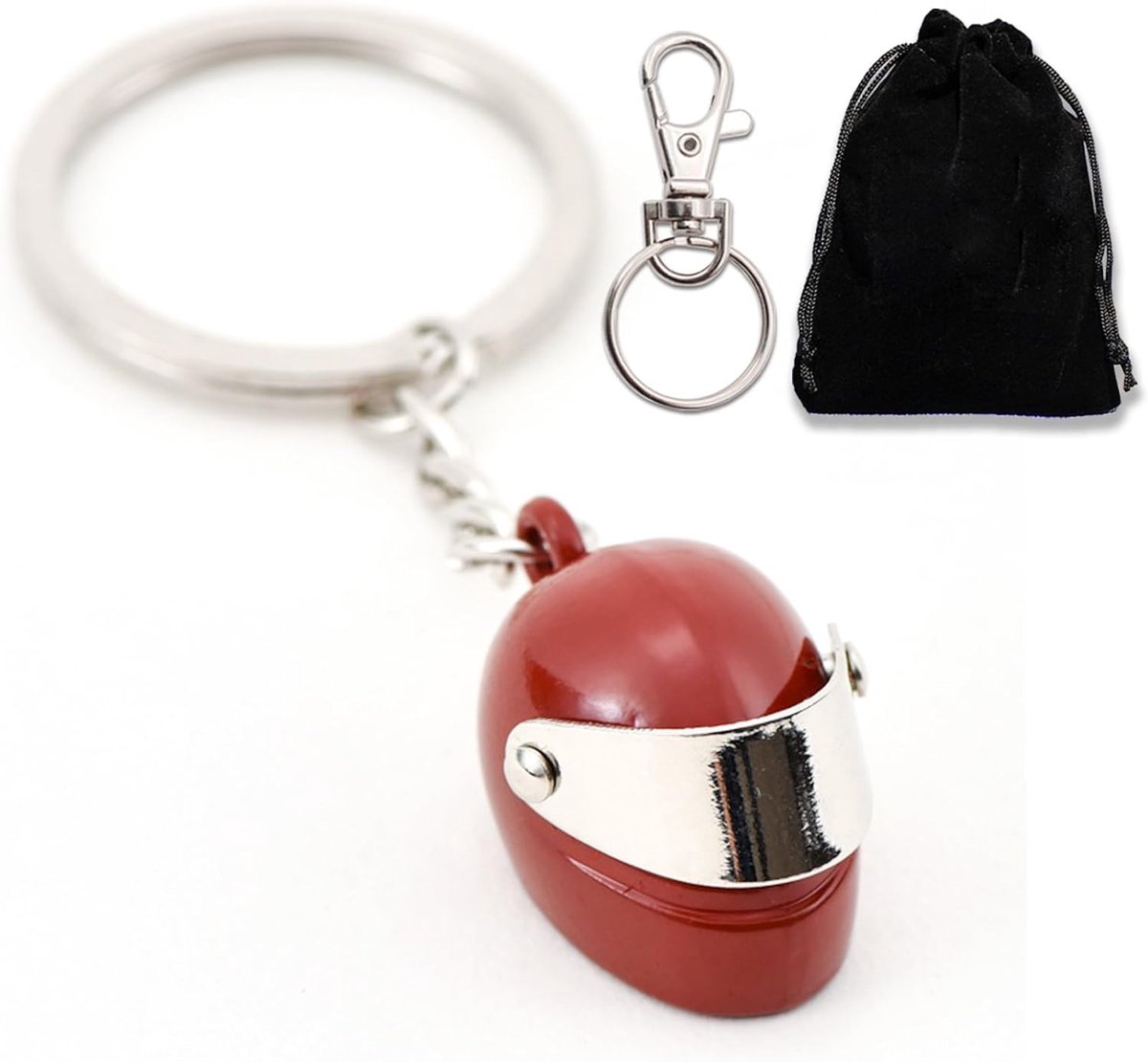 Motorcadeaus voor mannen en vrouwen, motorgadget-accessoires, coole sleutelhanger, cadeau voor vader voor verjaardag, Kerstmis en Vaderdag, rood, rood, Eén maat