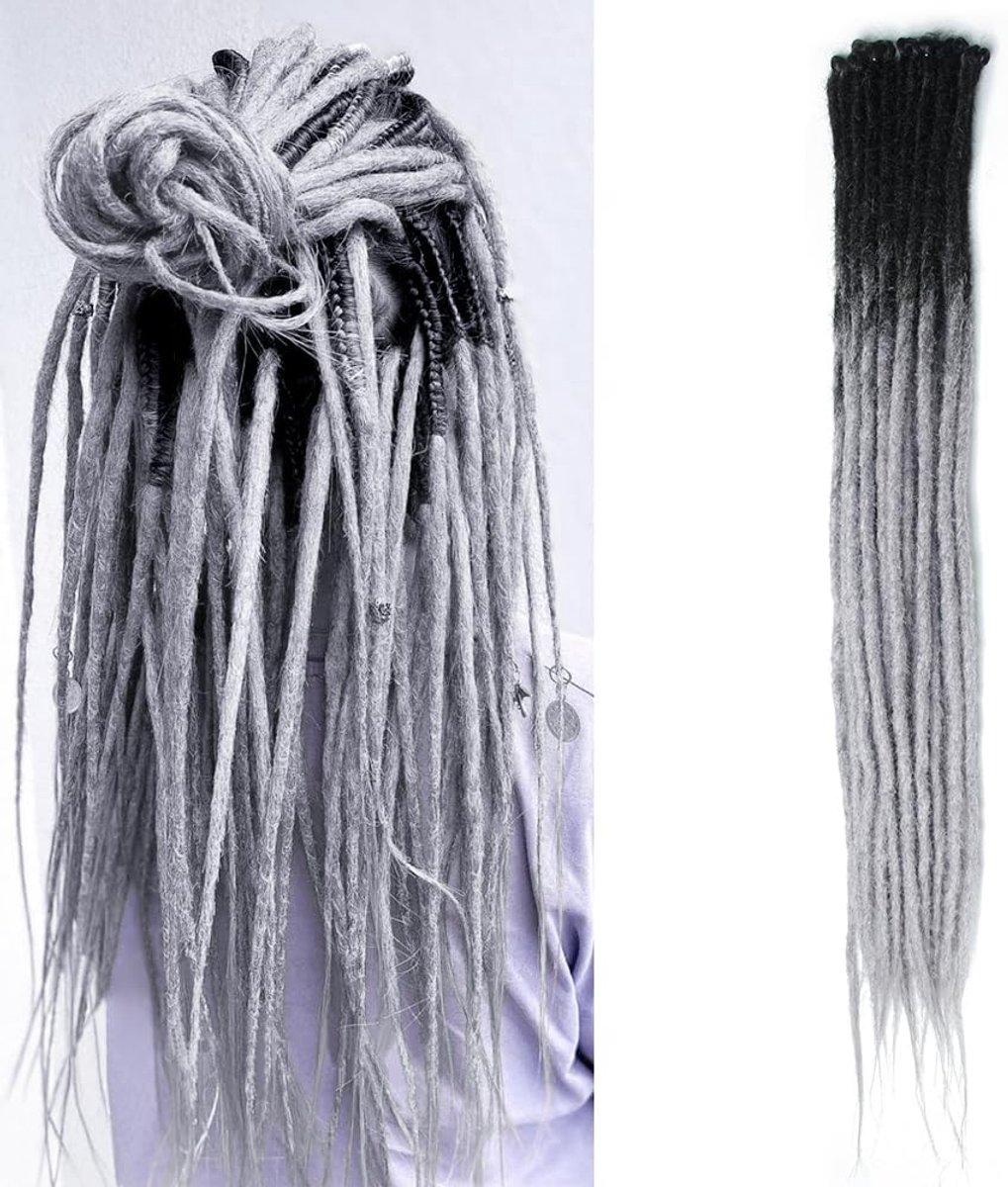 0,6 cm Synthetische Dreadlock Extensies Handgemaakt 24 Inch 20 Strengen Crochet Haar Lange Vlechten Hip-Hop Stijl Zachte Dreads Haarextensies