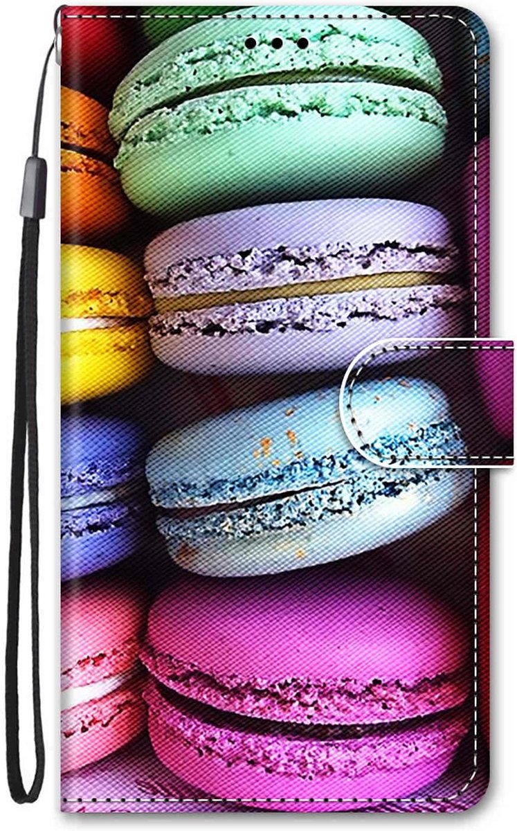 Portemonneehoesje voor meisjes en mannen, compatibel met Samsung Galaxy A52 / A52S 5G, lederen portemonneehoesje met standaard, kaartsleuf en standaard, dierenpatroon, schattig