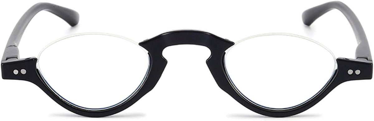 Maan Leesbril Blauw Licht Blokkerende Computer Lezers Lente Scharnier Kleine Retro Half Frame Eyewear