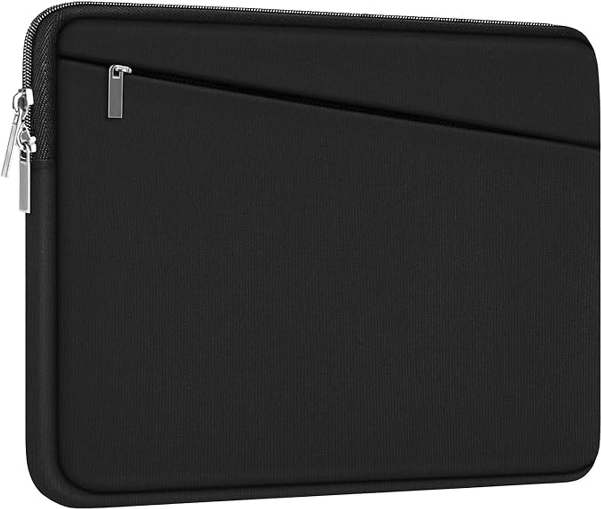 Beschermhoes voor 15.6-inch laptops, duurzame laptoptas met voorvak, zwart