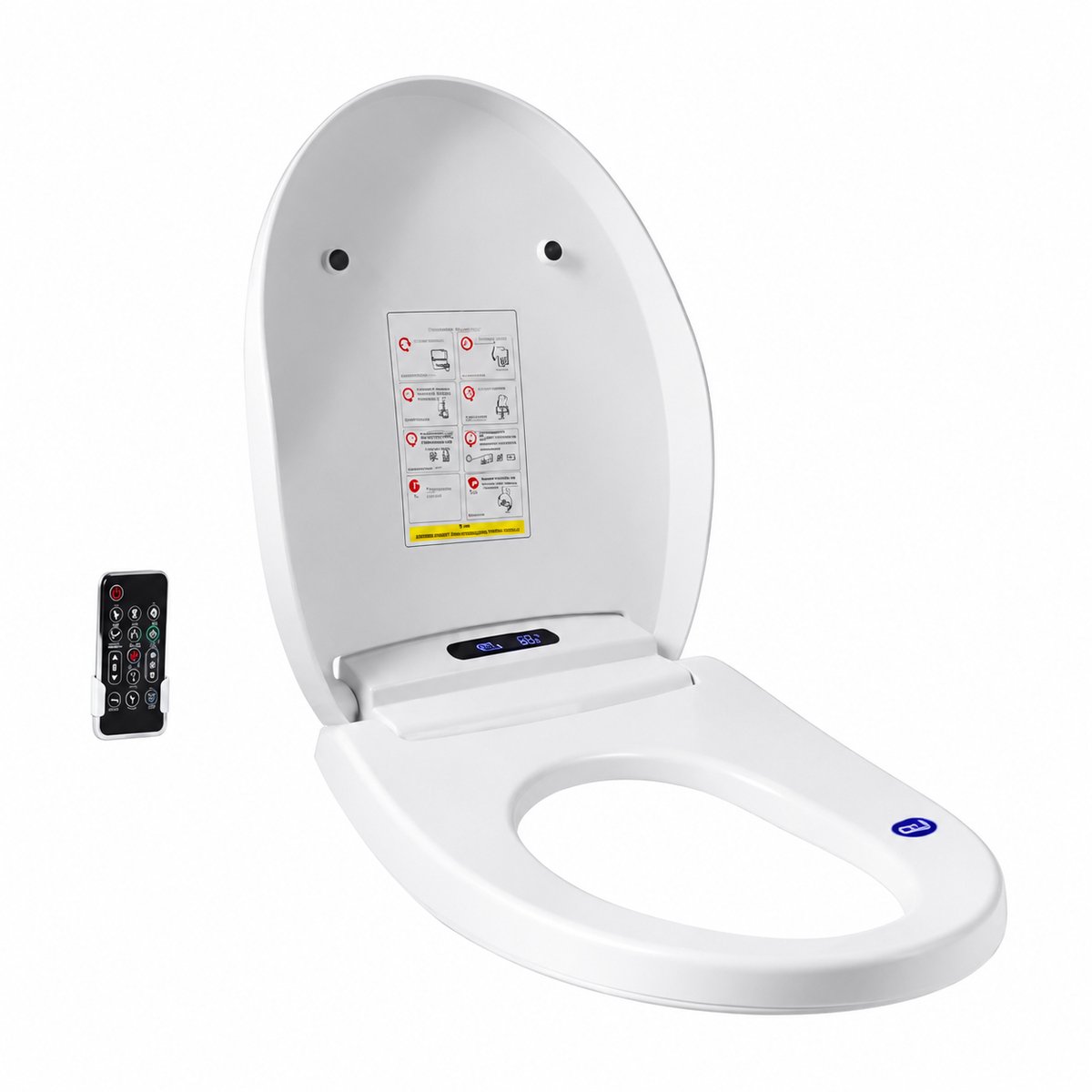 DeltaMerch WC Bril - Toiletbril - Elektrisch - Verwarmde zitting - Zelfreinigend - Softclose - Afstandsbediening - 48 cm - Wit