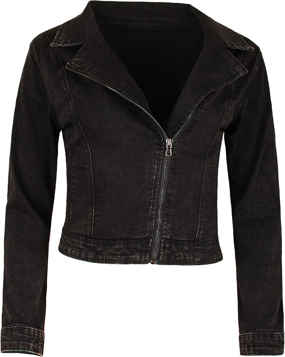 Denim Talliert Stretch, zwart, XL