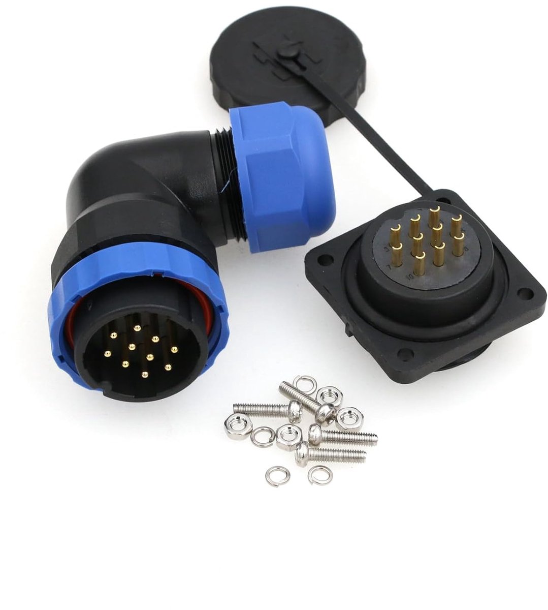 SD28 28 MM vierkant waterdicht IP68 Aviation LED stekker voeding stekker socket bulkhead mannelijke vrouwelijke stekker (10pin 10A 380V)