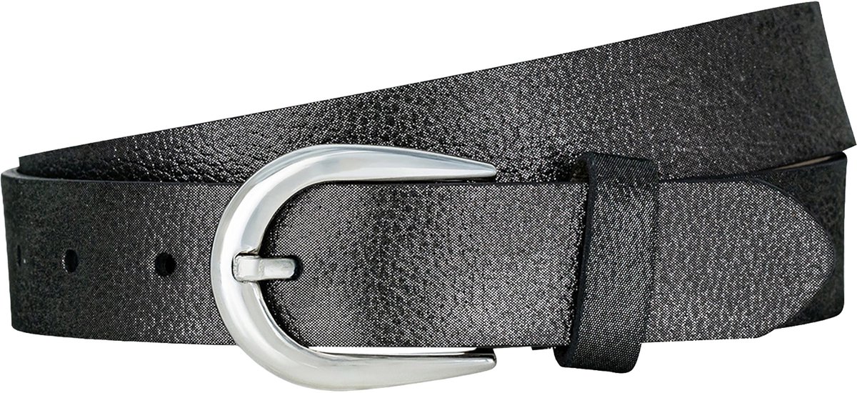 LINDENMANN dames leren riem - zwart