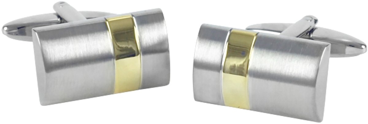 LINDENMANN heren manchetknopen tweekleurig - bicolor