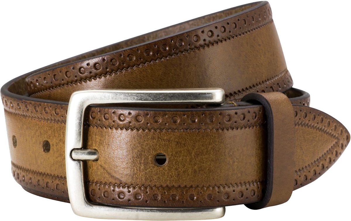LINDENMANN leren heren riem - taupe