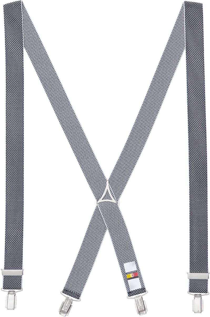 LINDENMANN heren bretels X-vorm - zwart dessin