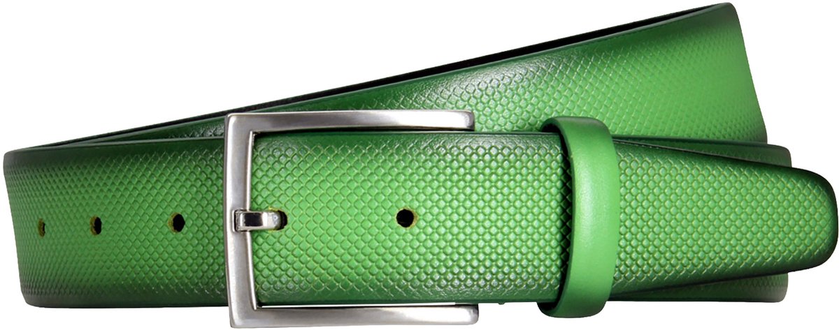LINDENMANN leren heren riem - groen
