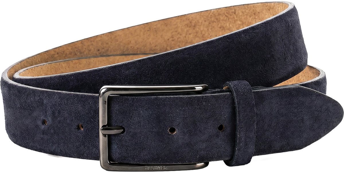 HECHTER leren heren riem - marine