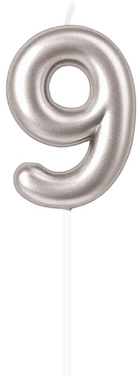 Cijferkaars 9 zilver