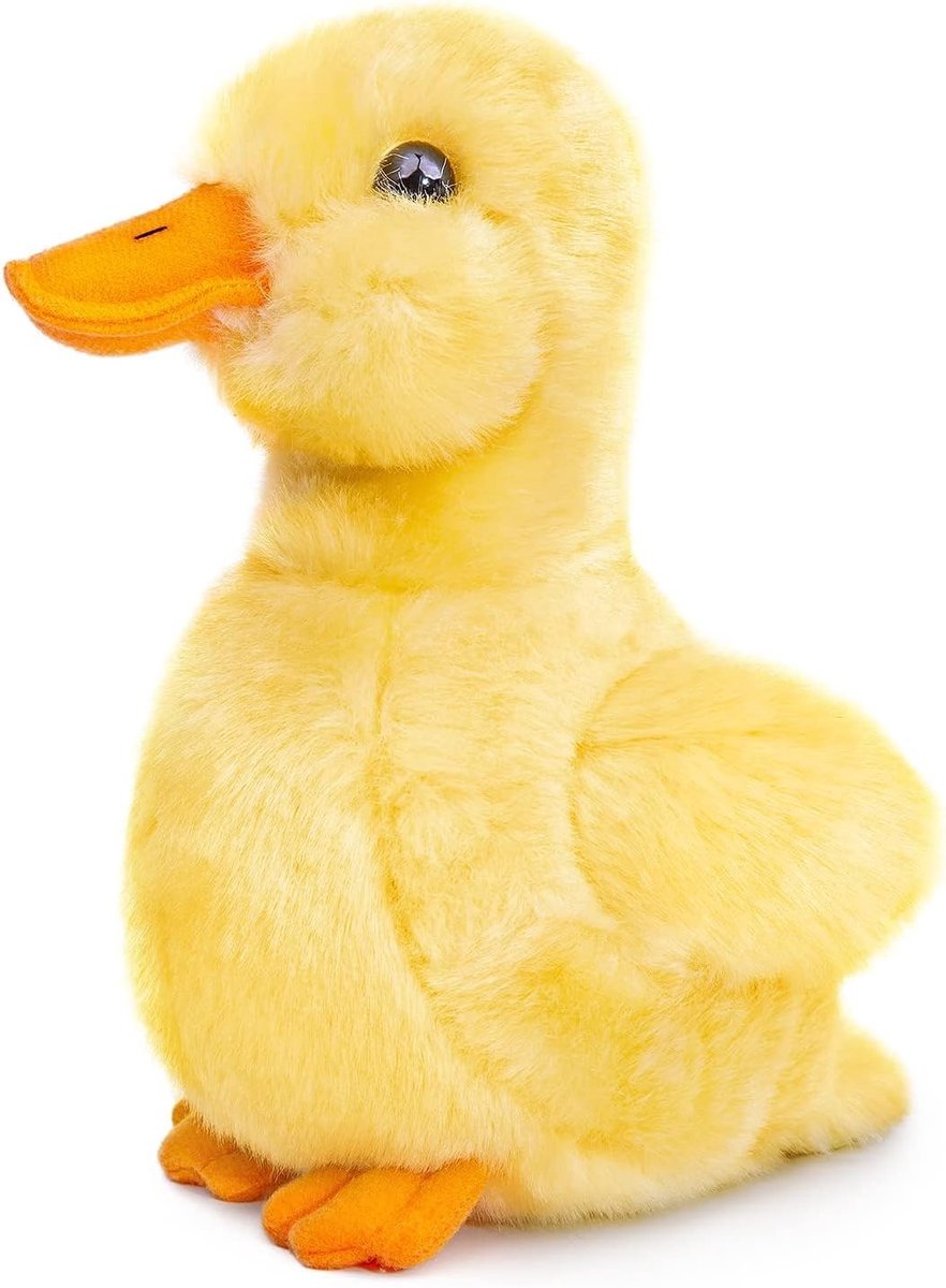 Gele Eend Kawaii Pluche Knuffeldier - 15 cm Gesimuleerd Dier, Realistisch Speelgoed voor Kinderen en Vrienden