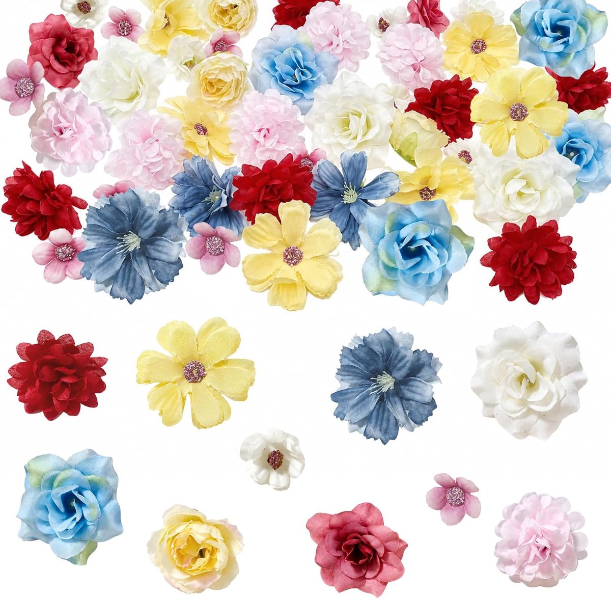 50 Roze Kunstbloemkoppen Zijden Bloemen Voor Knutselprojecten