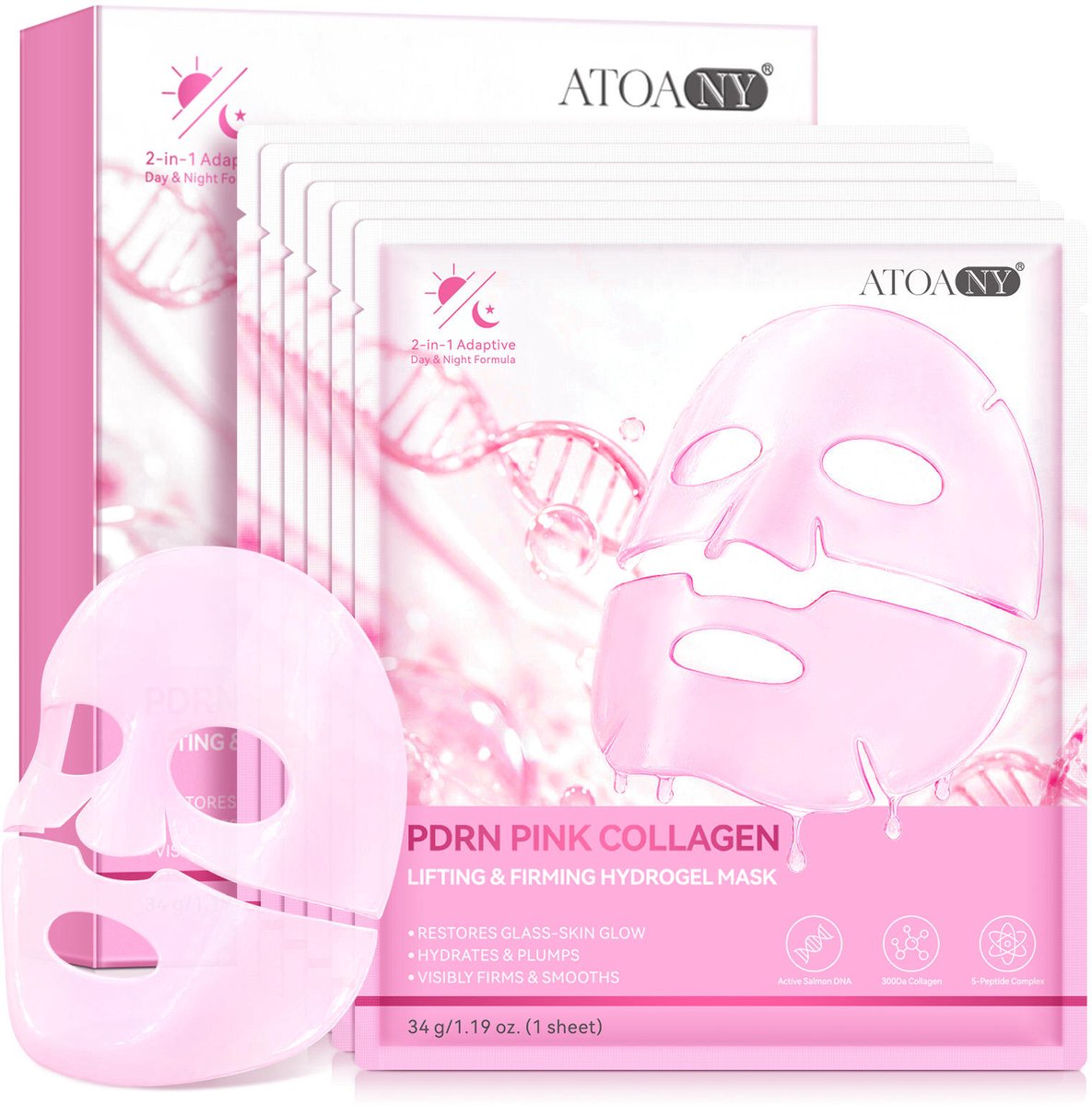 PDRN Collageen Masker (6 STUKS) – Gezichtsmasker – Peptide Collagen Mask – Korean Skincare