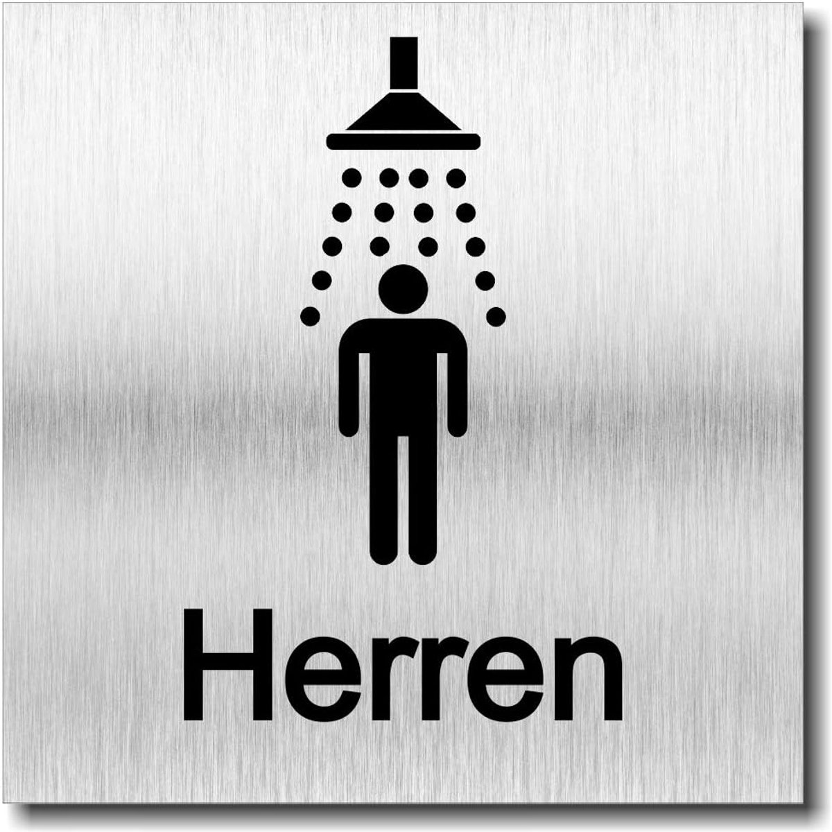 Douche UV druk 12 x 12cm - 3mm aluminium composiet - Made in Germany - Art.nr. 980