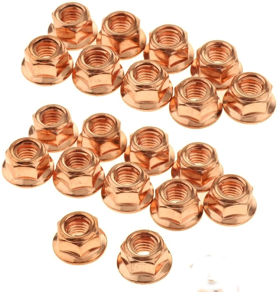 12x EXHAUST MANIFOLD NOTEN Hoofd STUD NUT M8 HEX COPPER ZELFLOKKING FITTING VOOR BMW E30 3 SERIES