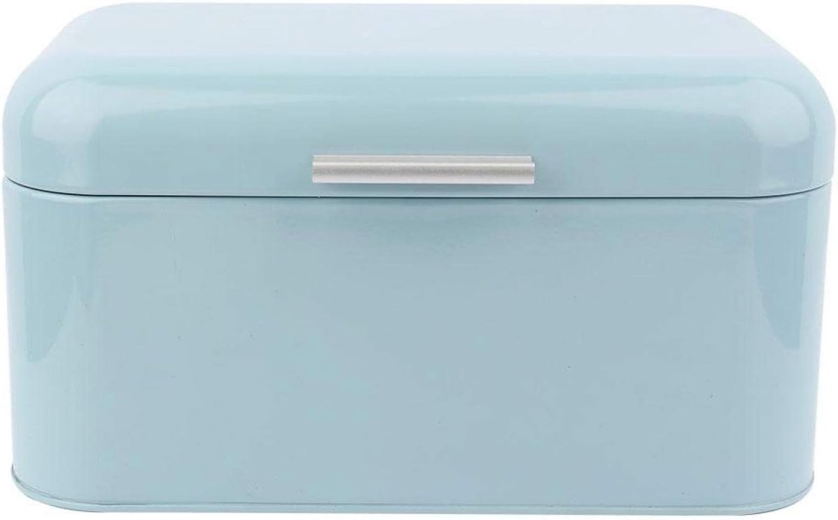 Metalen broodtrommel voor aanrecht, broodbakopslagcontainer (blauw)