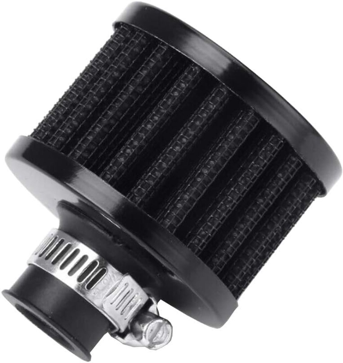 12mm Mini Auto Luchtfilter Sportluchtfilter Luchtinlaatfilter Luchtkoeling Motorfietsen Universeel Cone Koud Schoon Turbo Ontluchting Zwart