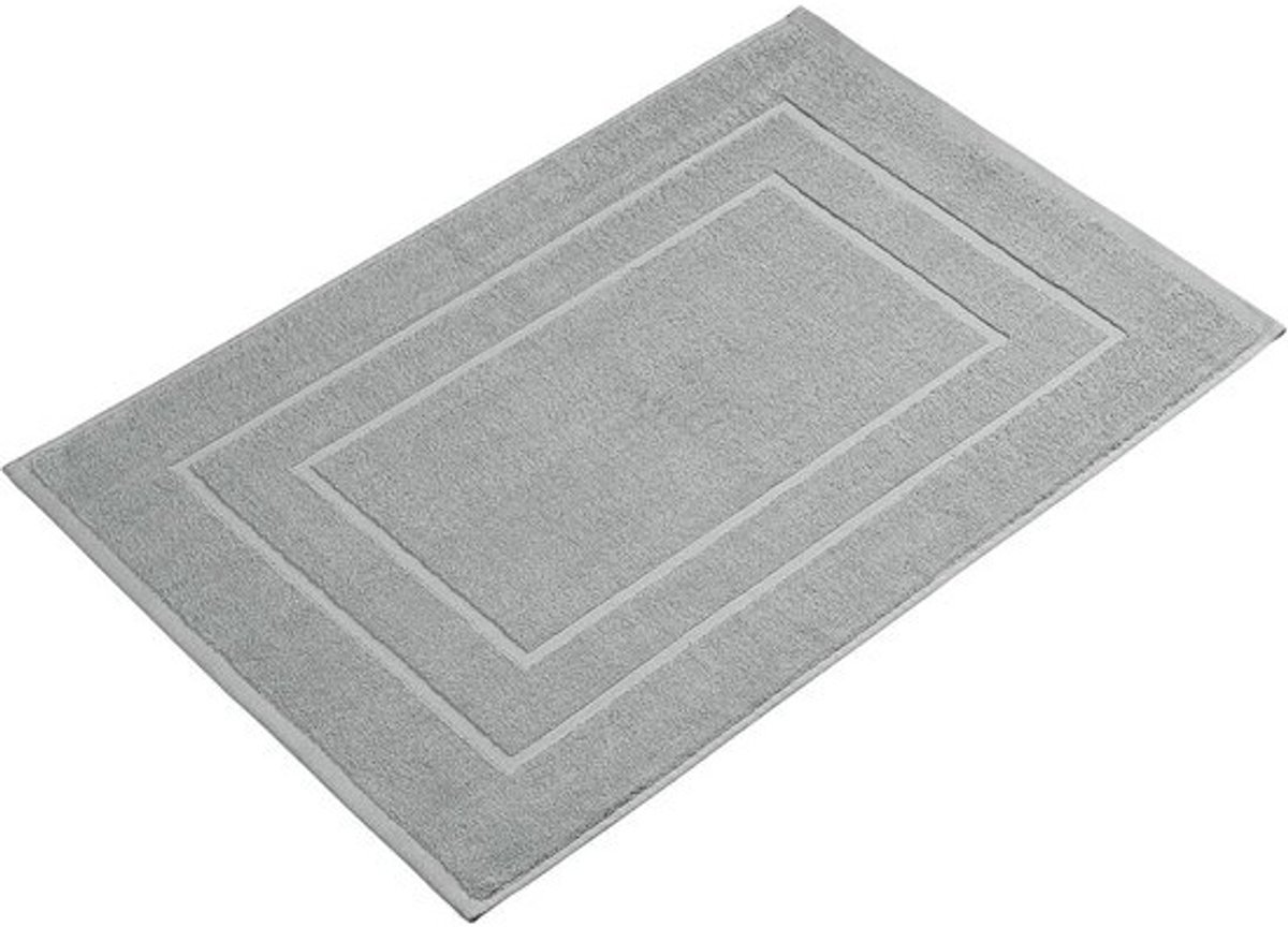 Extra grote badmat 60 x 90 cm | 100% katoen | pluisvrij en duurzaam | kleur: grijs