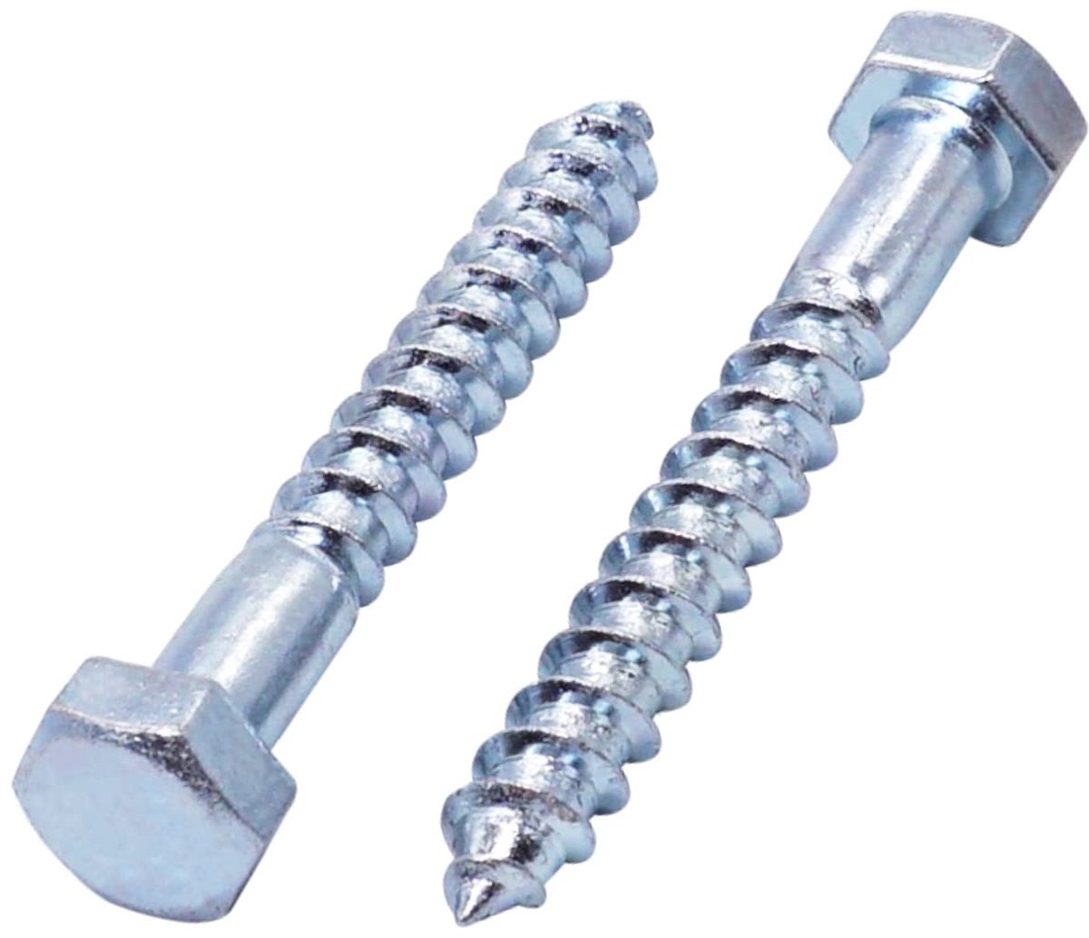 Houtschroeven met zeskantkop DIN 571 verzinkt staal M8 x 70 mm