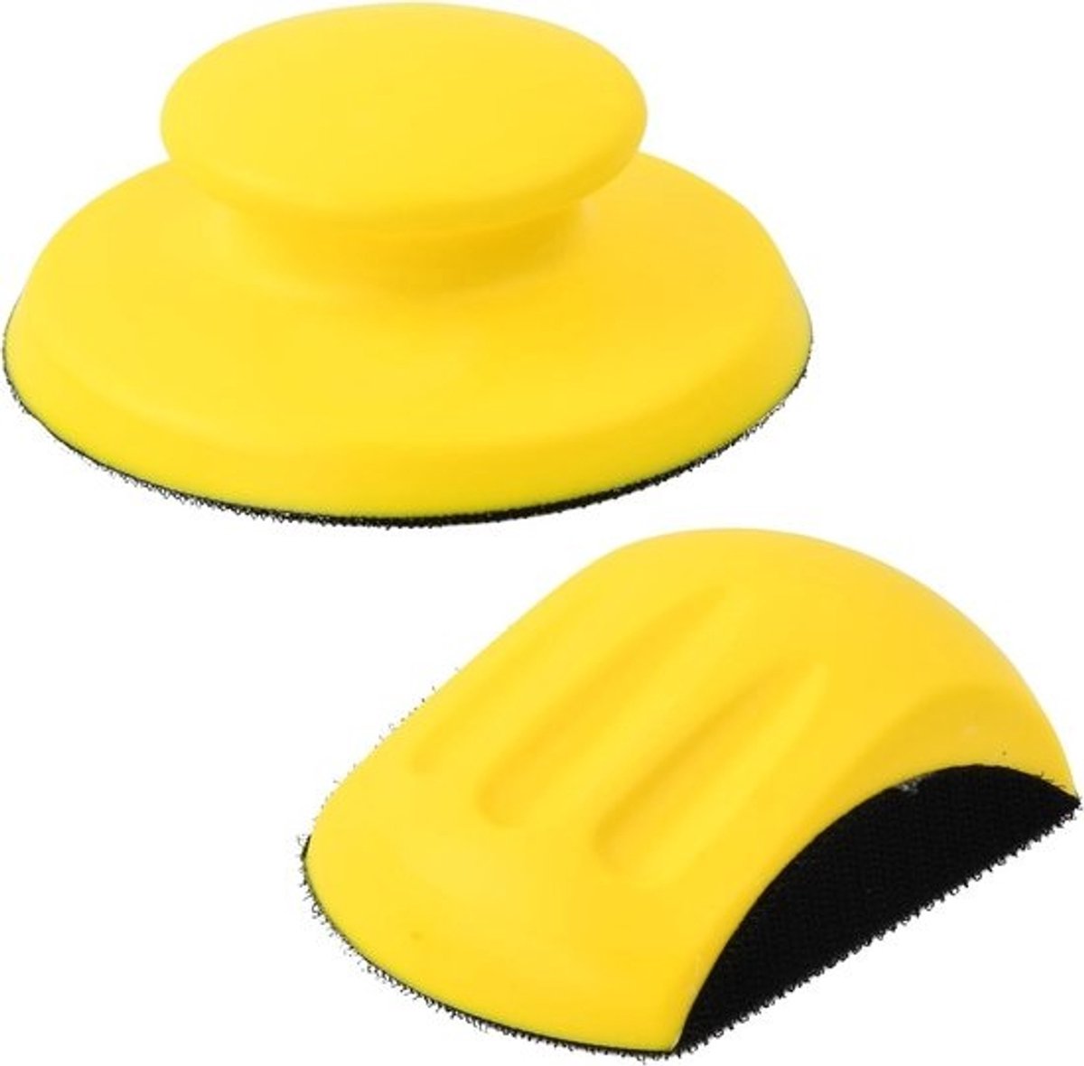 Allecta schuurblok set - 2 stuks voor houtbewerking - handschuurblok 5 inch - 125 mm schuurschijven - klittenband - meubelrestauratie - automotive gebruik