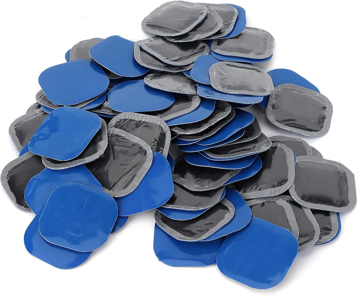 80Pcs Band Patch Punctie Reparatie Rubber Stok Tool 45x45Mm Universele Band Reparatie Patch Voor Auto Motorfiets Band Punctie Reparatie Patch