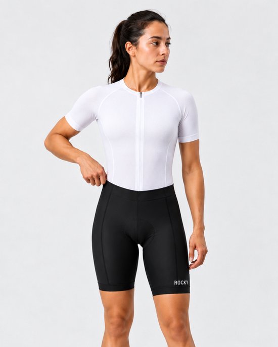 Rocky Fietsbroek Dames Met Zeem Kort - Fietsbroek - Wielrenbroek - Wielerbroek - Mountainbike - Bibshort - Fietskleding - Koersbroek - Dames - Maat L — afbeelding 5