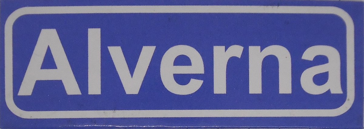 Souv© - koelkast magneet - plaatsnaam bord - kombord - souvenir - koelkastmagneetje - relatiegeschenk Alverna