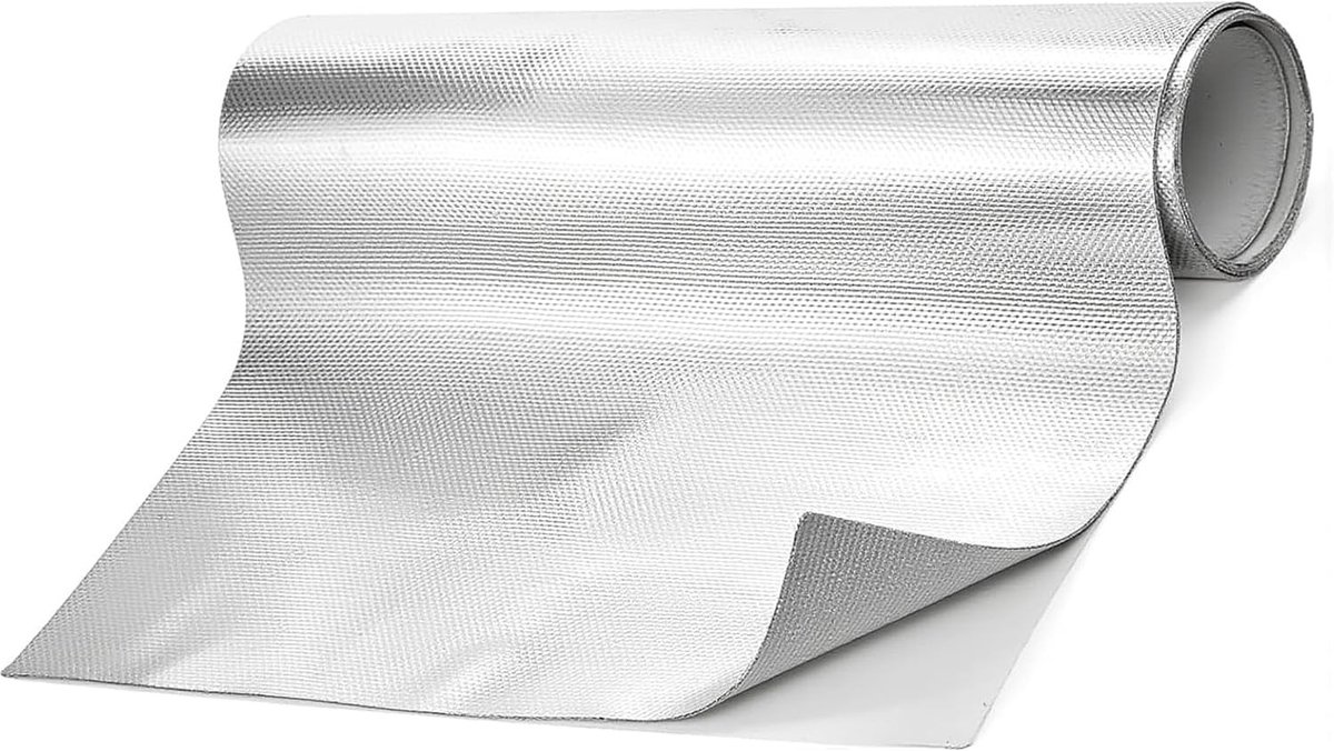 Hittebestendige Beschermmat 60 x 300 cm, Zelfklevende Isolatiefilm, Aluminium Glasvezel Voor Slangen en Apparaten